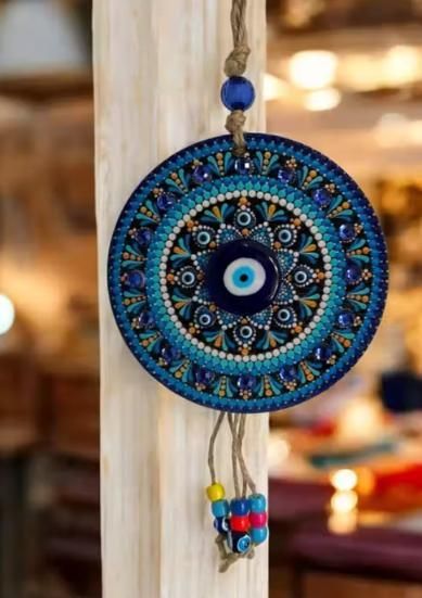 Handcrafted Evil Eye Wall Hanging for Home Decor ? Nazar Battu Protection Charm